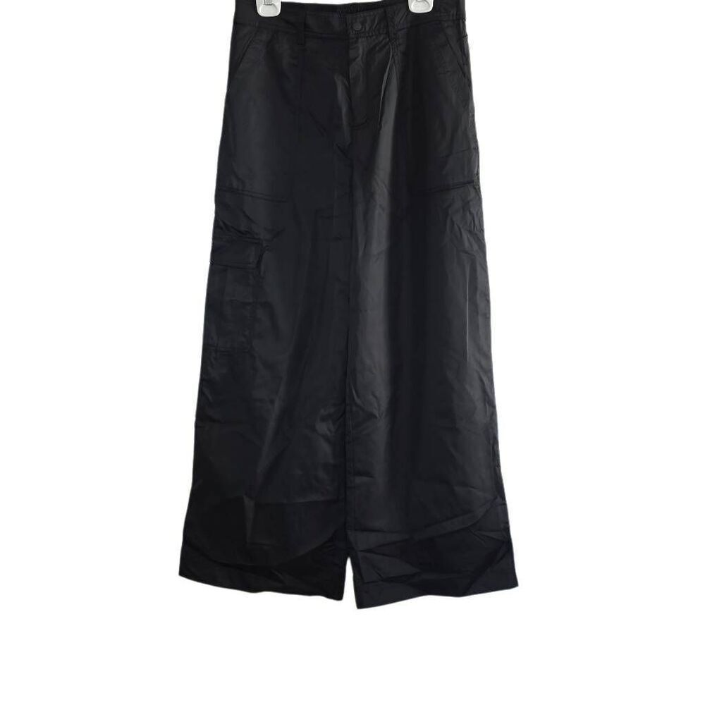 Fabletics Women's Size Large Black Cargo Wide Leg Pants